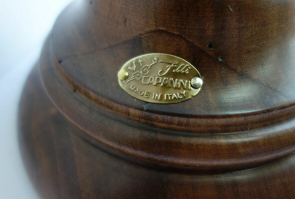 イタリア製 真鍮/ポプラ材 フラワーテーブルランプ CAPPNNI