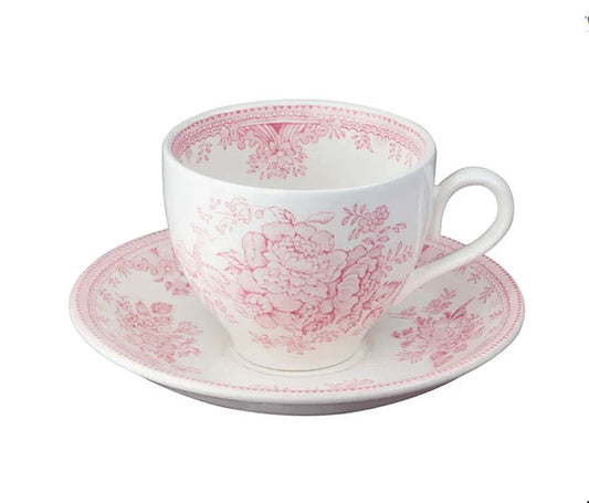 イギリス製 Burleigh バーレイ社 Pink Asiatic Pheasants ピンクアジアティックフェザンツ カップ＆ソーサー コーヒーカップ ティーカップ 洋食器 英国食器 テーブルウエア  ※ギフトボックス別売り