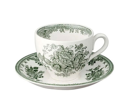 イギリス製 Burleigh バーレイ社 Green Asiatic Pheasants グリーンアジアティックフェザンツ カップ＆ソーサー コーヒーカップ ティーカップ 洋食器 英国食器 テーブルウエア ※ギフトボックス別売り