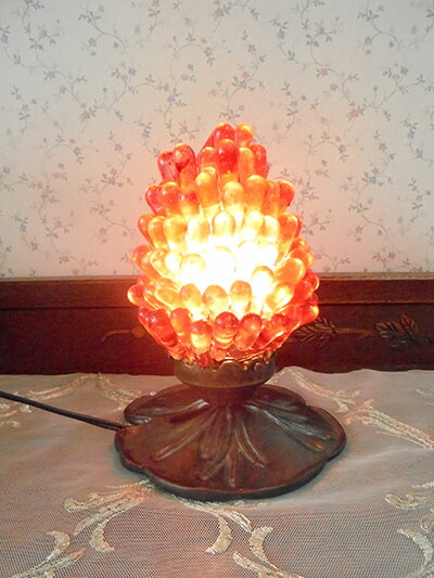 Creation TIEF社　ティエフ　フランス製　テーブルランプ ガラス　グレープ　アールヌーボー