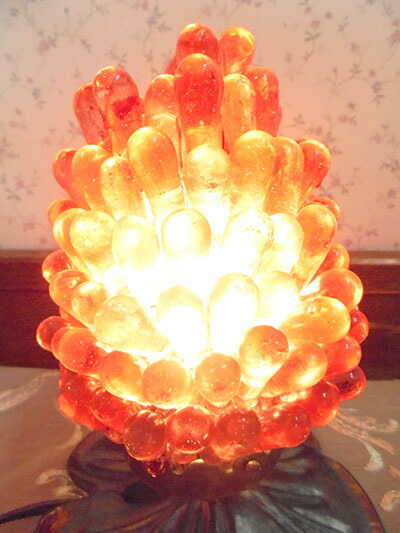 Creation TIEF社　ティエフ　フランス製　テーブルランプ ガラス　グレープ　アールヌーボー