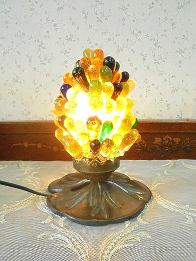 Creation TIEF社　ティエフ　フランス製　テーブルランプ ガラス　ルージュ　アールヌーボー