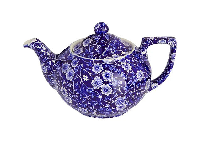 イギリス製　Burleigh バーレイ社　Blue Calico　 ブルーキャリコ　ティーポット　Sサイズ　2～4人分（580ml） ポット　急須　洋食器　英国食器　 ※ギフトボックス別売り