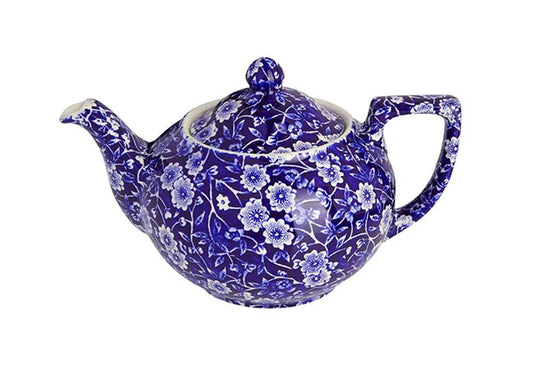 イギリス製　Burleigh バーレイ社　Blue Calico　 ブルーキャリコ　ティーポット　Sサイズ　2～4人分（580ml） ポット　急須　洋食器　英国食器　 ※ギフトボックス別売り