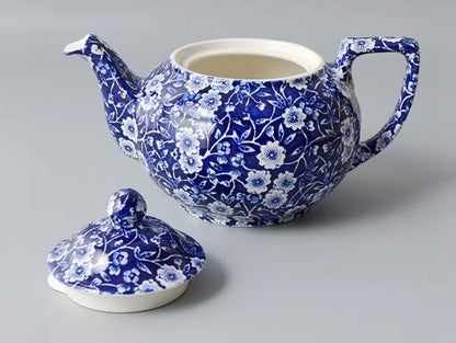 イギリス製　Burleigh バーレイ社　Blue Calico　 ブルーキャリコ　ティーポット　Sサイズ　2～4人分（580ml） ポット　急須　洋食器　英国食器　 ※ギフトボックス別売り