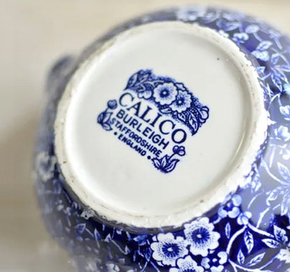 イギリス製　Burleigh バーレイ社　Blue Calico　 ブルーキャリコ　ティーポット　Sサイズ　2～4人分（580ml） ポット　急須　洋食器　英国食器　 ※ギフトボックス別売り