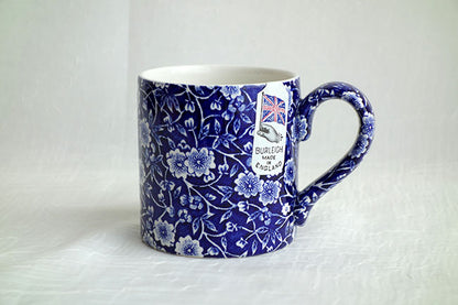イギリス製　Burleigh バーレイ社　Blue Calico　 ブルーキャリコ　マグカップ　 マグ　洋食器　英国食器　テーブルウエア　 ※ギフトボックス別売り