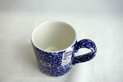 イギリス製　Burleigh バーレイ社　Blue Calico　 ブルーキャリコ　マグカップ　 マグ　洋食器　英国食器　テーブルウエア　 ※ギフトボックス別売り