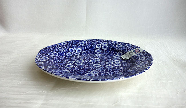 イギリス製 Burleigh バーレイ社　Blue Calico ブルーキャリコ プレート S 19cm 皿　お皿 取り皿 洋食器 英国食器 テーブルウエア  ※ギフトボックス別売り