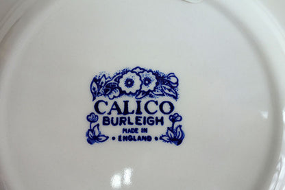 イギリス製 Burleigh バーレイ社　Blue Calico ブルーキャリコ プレート S 19cm 皿　お皿 取り皿 洋食器 英国食器 テーブルウエア  ※ギフトボックス別売り