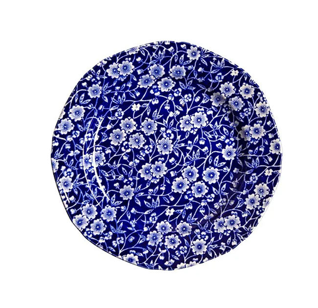 イギリス製 Burleigh バーレイ社　Blue Calico ブルーキャリコ プレート S 19cm 皿　お皿 取り皿 洋食器 英国食器 テーブルウエア  ※ギフトボックス別売り
