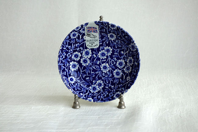 イギリス製　Burleigh バーレイ社　Blue Calico　 ブルーキャリコ　フルーツプレート 12cm ミニプレート　お皿　皿　小皿　洋食器　英国食器　テーブルウエア