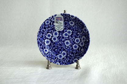 イギリス製　Burleigh バーレイ社　Blue Calico　 ブルーキャリコ　フルーツプレート 12cm ミニプレート　お皿　皿　小皿　洋食器　英国食器　テーブルウエア