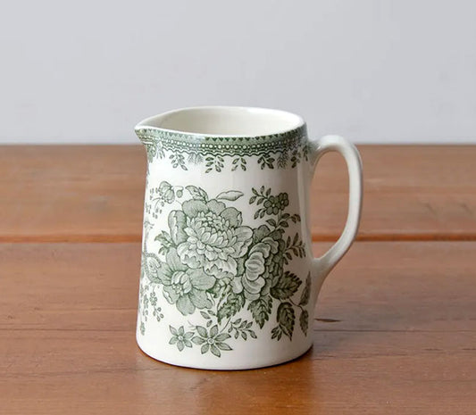 イギリス製　Burleigh バーレイ社　Green Asiatic Pheasants　 グリーンアジアティックフェザンツ　タンガードジャグ Sサイズ(190ml) ジャグ ミルク入れ ミルクポット 洋食器 英国食器 テーブルウエア