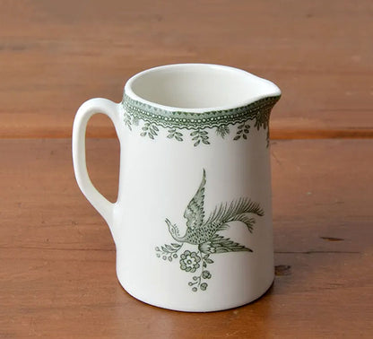 イギリス製　Burleigh バーレイ社　Green Asiatic Pheasants　 グリーンアジアティックフェザンツ　タンガードジャグ Sサイズ(190ml) ジャグ ミルク入れ ミルクポット 洋食器 英国食器 テーブルウエア