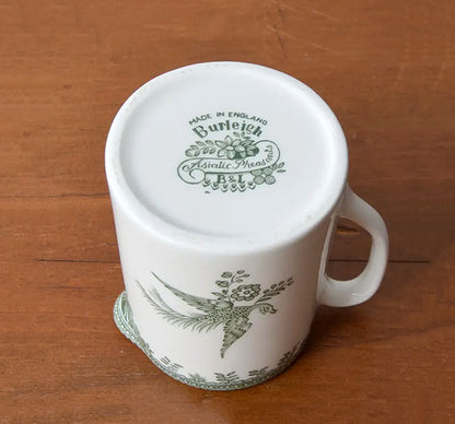 イギリス製　Burleigh バーレイ社　Green Asiatic Pheasants　 グリーンアジアティックフェザンツ　タンガードジャグ Sサイズ(190ml) ジャグ ミルク入れ ミルクポット 洋食器 英国食器 テーブルウエア