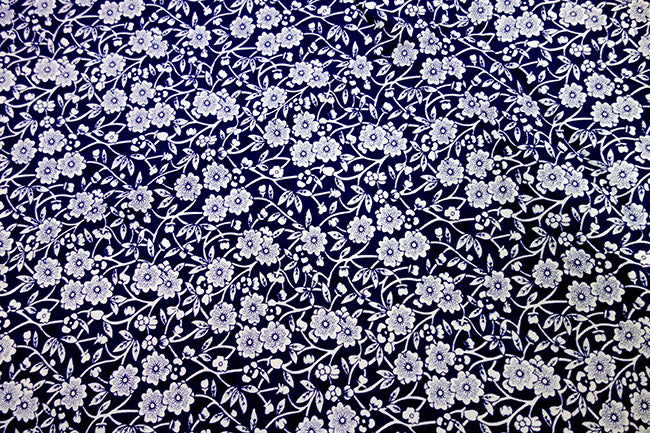 Burleigh バーレイ社　Blue Calico ブルーキャリコ　テーブルクロス　Lサイズ（138×180cm） テーブルカバー　キッチンファブリック　クロス　長方形　花柄