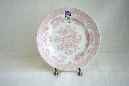 イギリス製　Burleigh バーレイ社　Pink Asiatic Pheasants ピンクアジアティックフェザンツ　プレート　17.5cm お皿　皿　洋食器　英国食器　花柄　ピンク ※ギフトボックス別売り