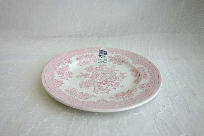 イギリス製　Burleigh バーレイ社　Pink Asiatic Pheasants ピンクアジアティックフェザンツ　プレート　17.5cm お皿　皿　洋食器　英国食器　花柄　ピンク ※ギフトボックス別売り