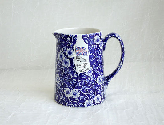 イギリス製　Burleigh バーレイ社　Blue Calico ブルーキャリコ　タンカートジャグ　Mサイズ（300ml） ジャグ　水差し　ミルク入れ　ミルクポット　洋食器　 ※ギフトボックス別売り