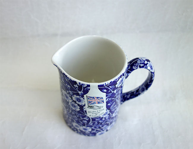イギリス製　Burleigh バーレイ社　Blue Calico ブルーキャリコ　タンカートジャグ　Mサイズ（300ml） ジャグ　水差し　ミルク入れ　ミルクポット　洋食器　 ※ギフトボックス別売り