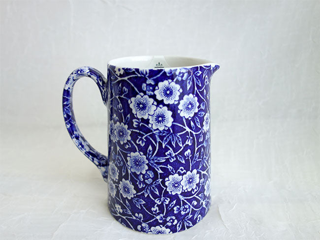 イギリス製　Burleigh バーレイ社　Blue Calico ブルーキャリコ　タンカートジャグ　Mサイズ（300ml） ジャグ　水差し　ミルク入れ　ミルクポット　洋食器　 ※ギフトボックス別売り