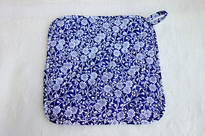 Burleigh バーレイ社　Blue Calico　 ブルーキャリコ　ポットマット　鍋敷き　 なべしき　鍋つかみ　キッチン用品　テーブルアクセサリー　 英国雑貨　キルティング加工