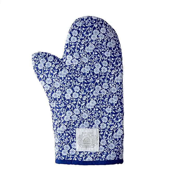 Burleigh バーレイ社 Blue Calico　 ブルーキャリコ　オーブングローブ　 鍋つかみ　ミトン　キッチン用品　花柄