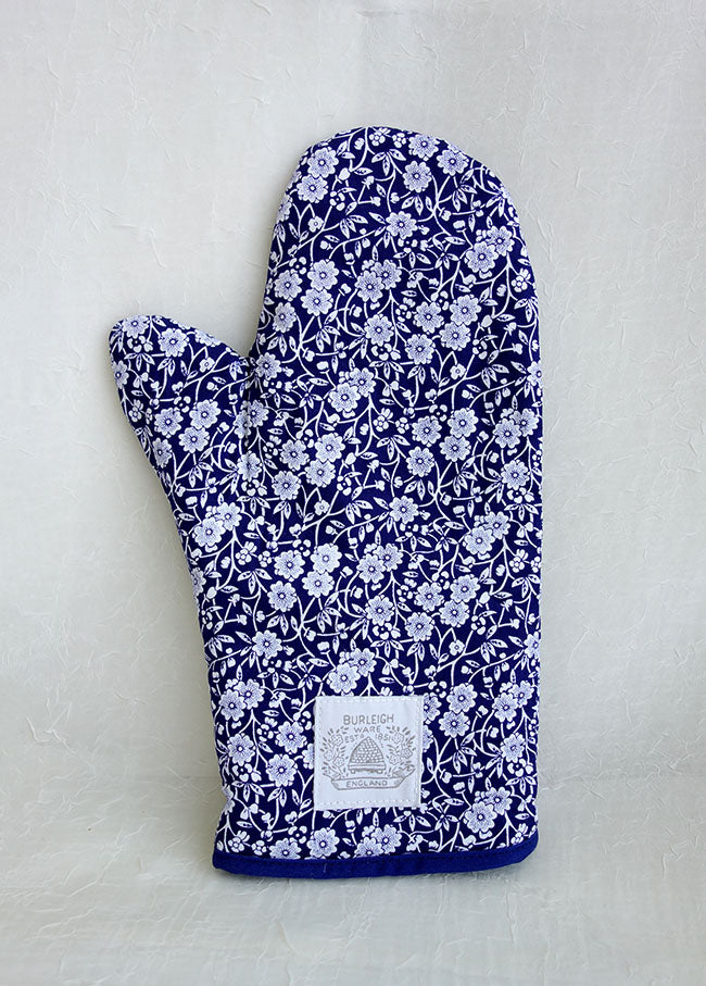 Burleigh バーレイ社 Blue Calico　 ブルーキャリコ　オーブングローブ　 鍋つかみ　ミトン　キッチン用品　花柄