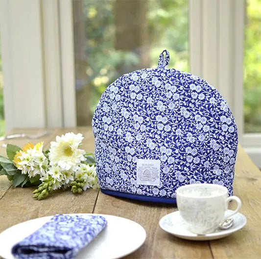 Burleigh バーレイ社　Blue Calico　 ブルーキャリコ　ラージティーコージー　ティーポットカバー　 保温　キッチンファブリック　テーブルアクセサリー　花柄　