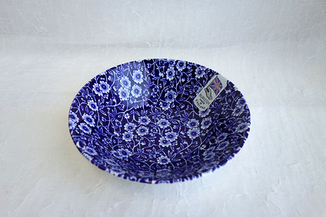 イギリス製　Burleigh バーレイ社 Blue Calico　ブルーキャリコ　シリアルボウル サラダボウル　ボウル　深皿