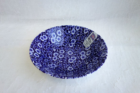 イギリス製　Burleigh バーレイ社 Blue Calico　ブルーキャリコ　シリアルボウル サラダボウル　ボウル　深皿