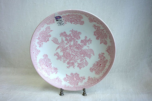 イギリス製　Burleigh バーレイ社　Pink Asiatic Pheasants ピンクアジアティックフェザンツ　パスタプレート 皿　深皿　大皿　プレート　洋食器　食器　おしゃれ