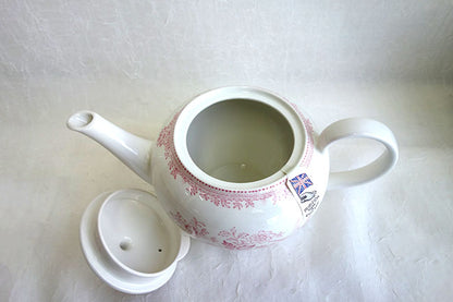 イギリス製　Burleigh バーレイ社　Pink Asiatic Pheasants　 ピンクアジアティックフェザンツ　ティーポット　Lサイズ（3～4人分） ポット　急須　洋食器　キッチン用品　英国食器　テーブルウエア　花柄　おしゃれ