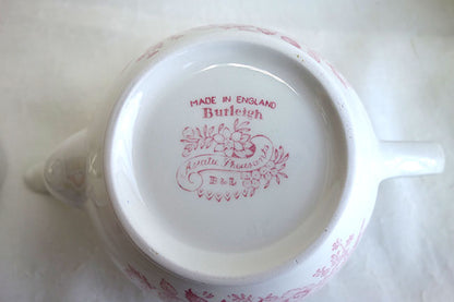 イギリス製　Burleigh バーレイ社　Pink Asiatic Pheasants　 ピンクアジアティックフェザンツ　ティーポット　Lサイズ（3～4人分） ポット　急須　洋食器　キッチン用品　英国食器　テーブルウエア　花柄　おしゃれ