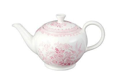 イギリス製　Burleigh バーレイ社　Pink Asiatic Pheasants　 ピンクアジアティックフェザンツ　ティーポット　Lサイズ（3～4人分） ポット　急須　洋食器　キッチン用品　英国食器　テーブルウエア　花柄　おしゃれ