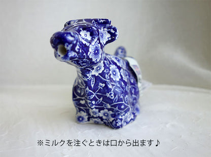 イギリス製　Burleigh バーレイ社　Blue Calico　 ブルーキャリコ　カウクリーマー　 クリーマー　ミルク入れ　クリーマージャグ　洋食器　おしゃれ ※キフトボックス入り