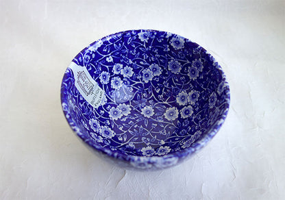 イギリス製　Burleigh バーレイ社　Blue Calico ブルーキャリコ　シュガーボウル　Lサイズ サラダボウル　ボウル　洋食器　英国食器　テーブルウエア