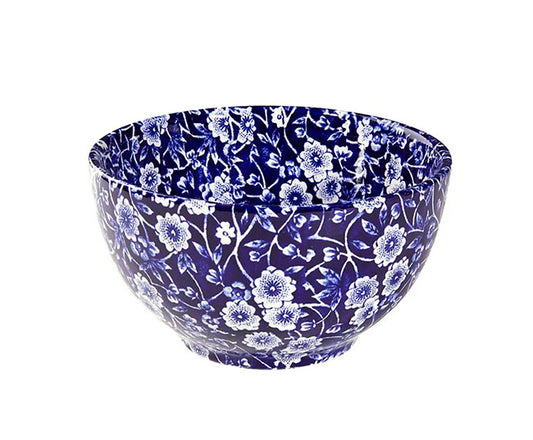 イギリス製　Burleigh バーレイ社　Blue Calico ブルーキャリコ　シュガーボウル　Lサイズ サラダボウル　ボウル　洋食器　英国食器　テーブルウエア