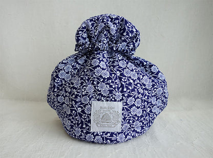 Burleigh バーレイ社　Blue Calico ブルーキャリコ　オープントップティーコージー　 ティーポットカバー　保温　キッチンファブリック　花柄