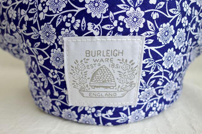 Burleigh バーレイ社　Blue Calico ブルーキャリコ　オープントップティーコージー　 ティーポットカバー　保温　キッチンファブリック　花柄