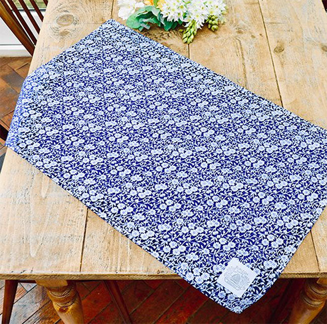 Burleigh バーレイ社　Blue Calico ブルーキャリコ　ティータオル　45×70cm　 キッチンクロス　タオル　キッチン雑貨　英国雑貨　花柄
