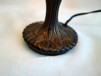 ステンドグラスランプ　「サークルローズ」1灯 バラ模様　薔薇　テーブルランプ ステンドガラス