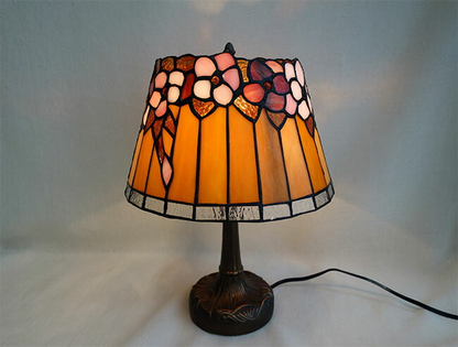 ステンドグラスランプ「クレマティス」 テーブルランプ　フラワー　 ステンドガラス