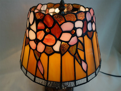 ステンドグラスランプ「クレマティス」 テーブルランプ　フラワー　 ステンドガラス