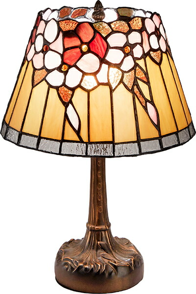 ステンドグラスランプ「クレマティス」 テーブルランプ　フラワー　 ステンドガラス