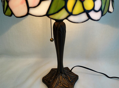 ステンドグラスランプ「アネモネ」1灯　フラワー 花模様　テーブルランプ ステンドガラス