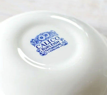 イギリス製　Burleigh バーレイ社　Blue Calico　 ブルーキャリコ　スープボウル　ボウル　深皿　 シリアルボウル　サラダボウル　洋食器　英国食器　テーブルウエア　おしゃれ