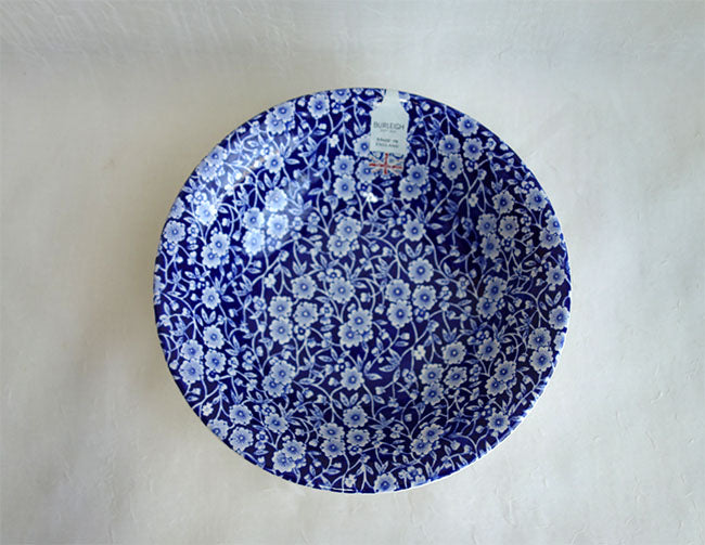イギリス製　Burleigh バーレイ社　Blue Calico　 ブルーキャリコ　スープボウル　ボウル　深皿　 シリアルボウル　サラダボウル　洋食器　英国食器　テーブルウエア　おしゃれ