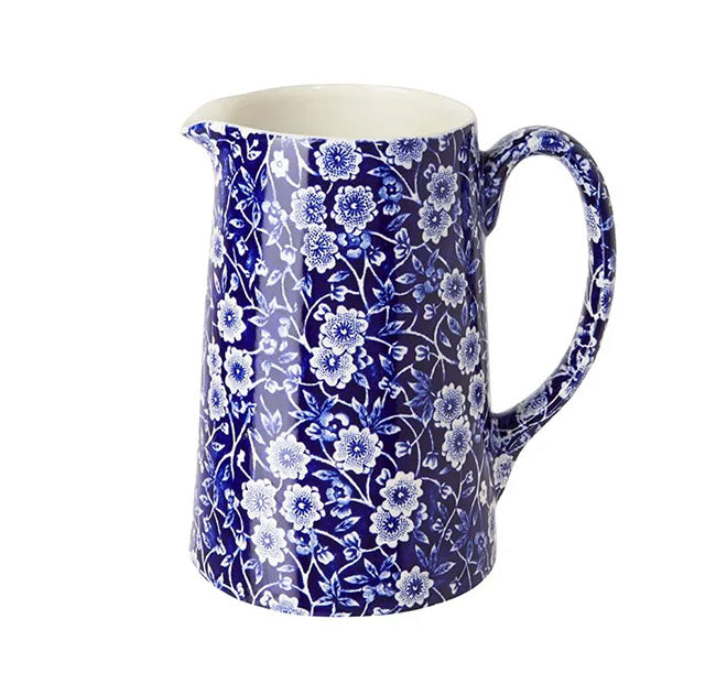 イギリス製　Burleigh バーレイ社　Blue Calico　 ブルーキャリコ　タンカートジャグ　Lサイズ（735ml） ジャグ　ミルク入れ　ミルクポット　洋食器　英国食器　テーブルウエア